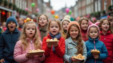 Belgisch Driekoningenfeest met kleurrijke decoraties