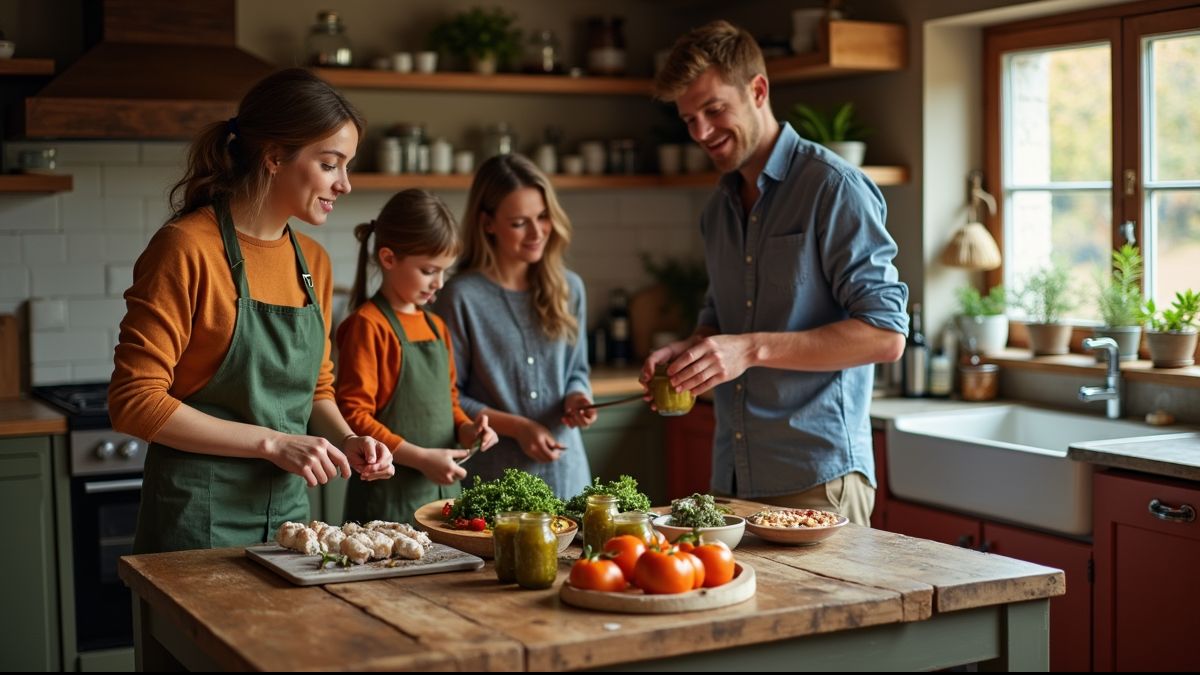 Belgische familie kookt met augurken