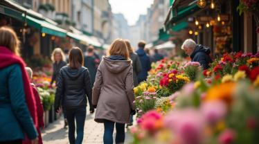 Moederdag in Antwerpen, een viering met bloemen en eten