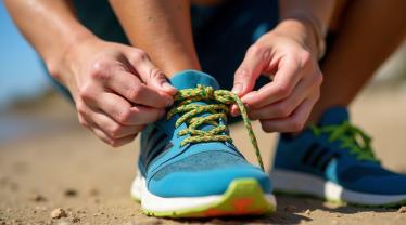 Een afbeelding die het concept van 'Tie Your Own Laces Day' vastlegt.