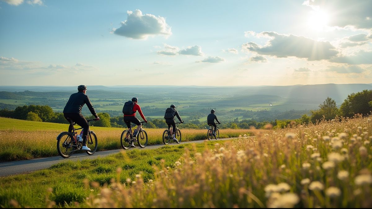 Fietsen door het landschap van Oost-België