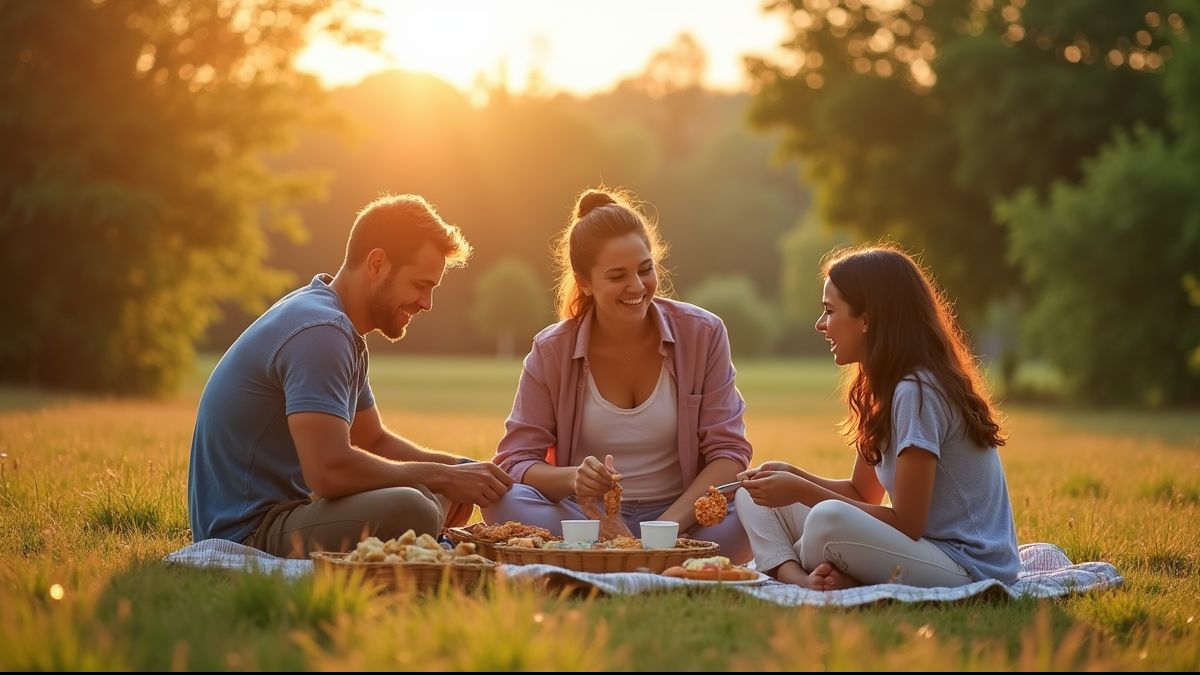 Gezins picknick in Wallonië