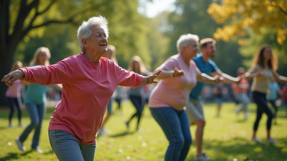 Groepssport in het park