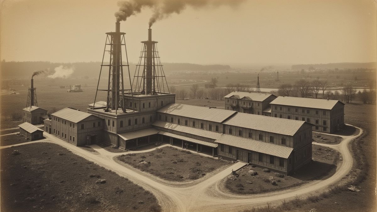 Historische afbeelding van een Kellogg-fabriek