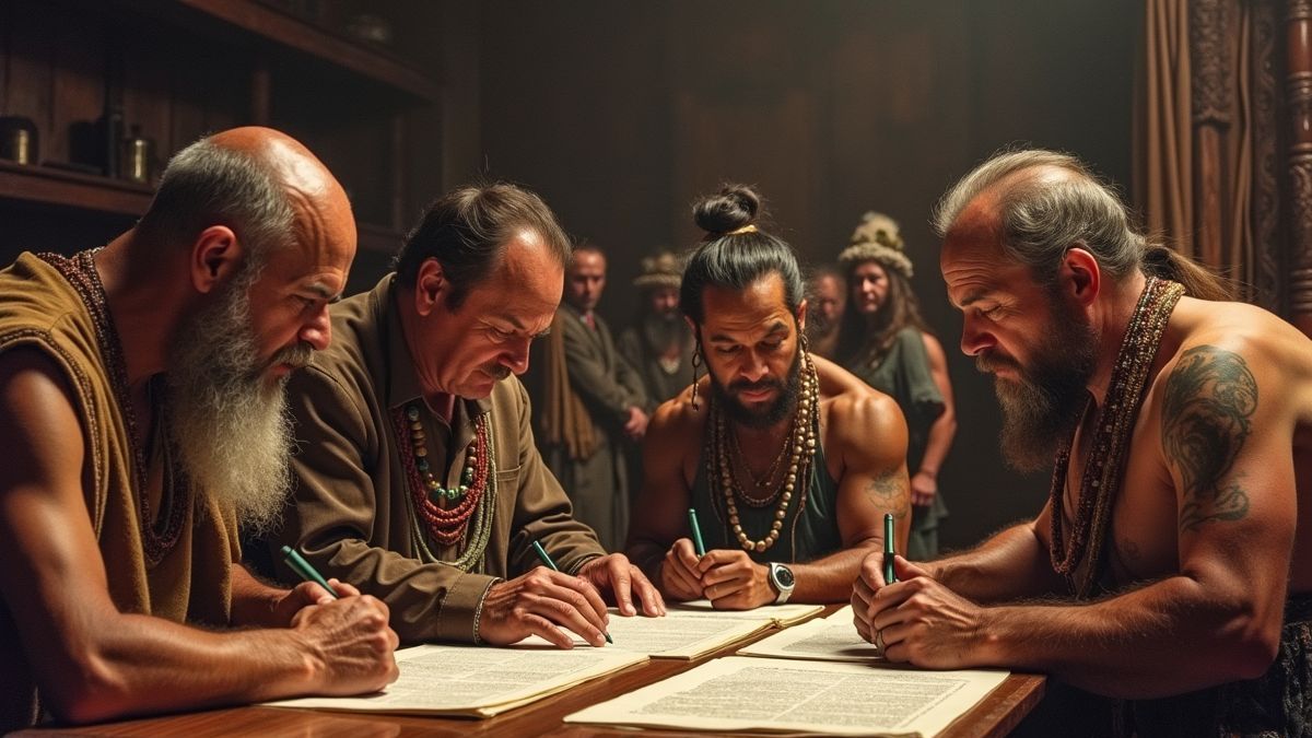 Historische ondertekening van het Verdrag van Waitangi