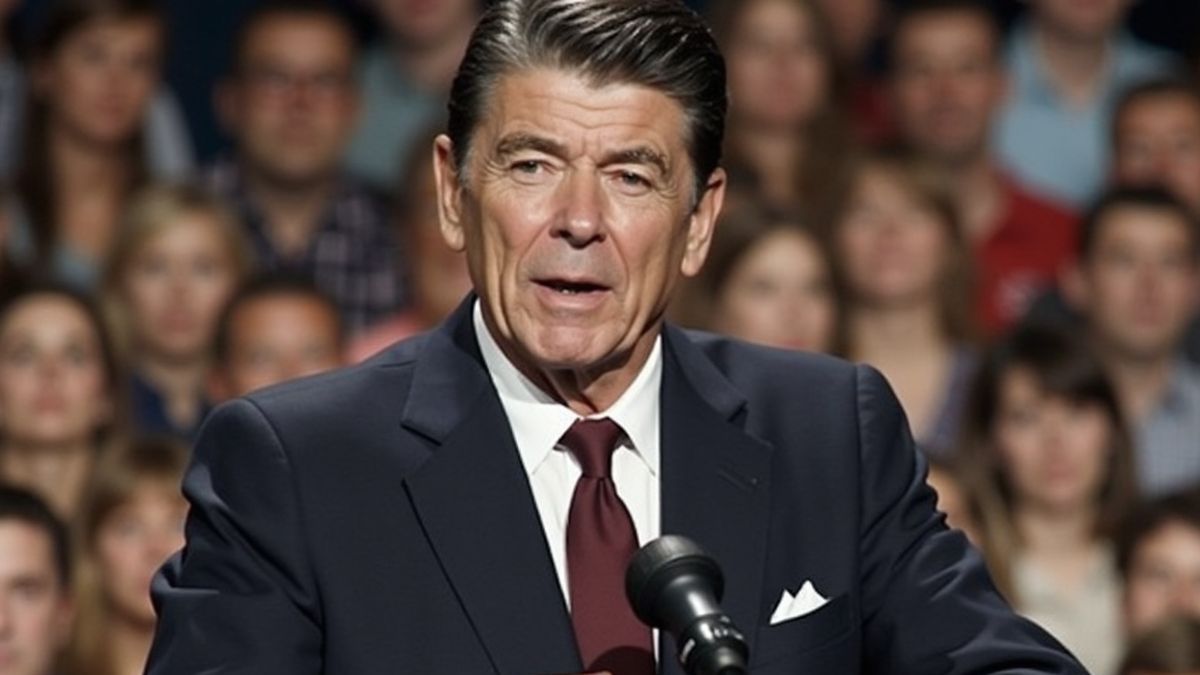 Jonge Ronald Reagan spreekt