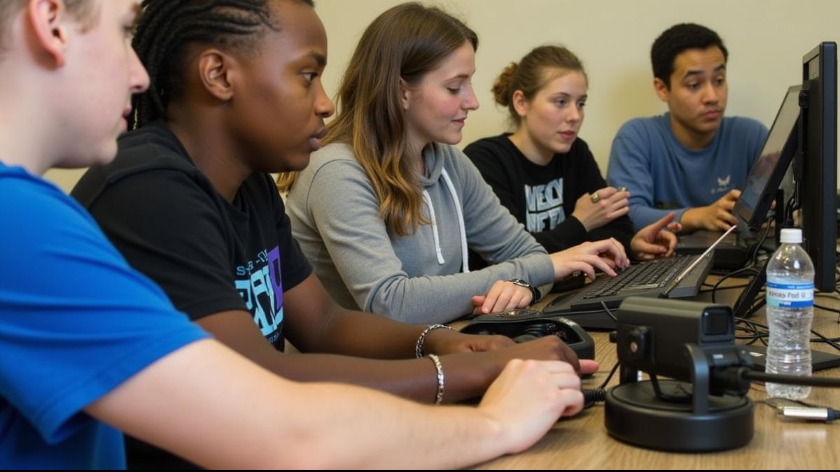 Jongeren leren vaardigheden in amateur radio tijdens een workshop