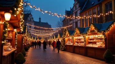 Een onberispelijk gedetailleerd tafereel dat de feestelijke sfeer van Kerstmis viert.