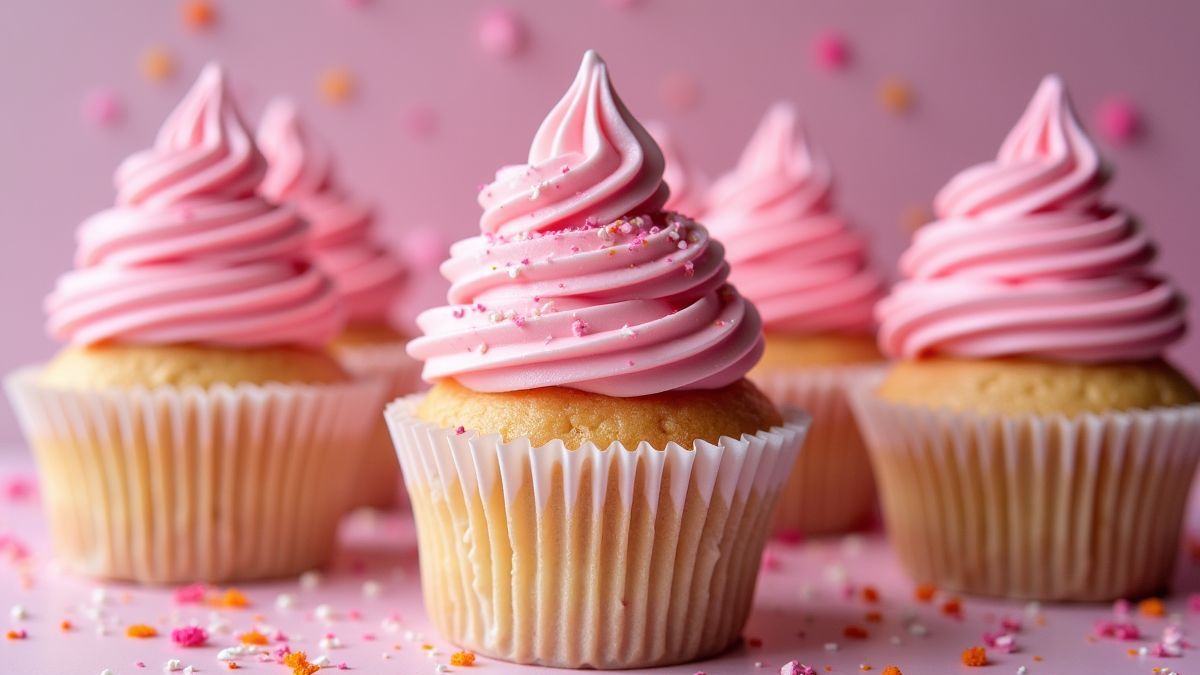 Kleurrijke Barbie taarten en cupcakes.