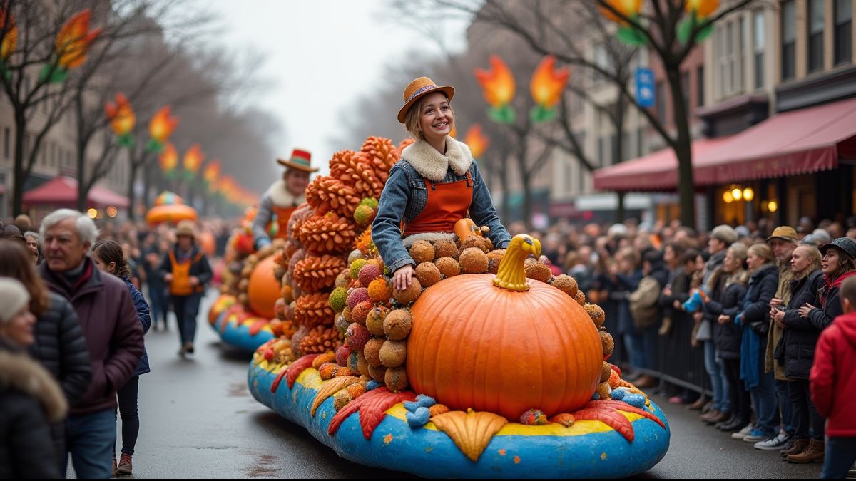 Kleurrijke Thanksgiving parade