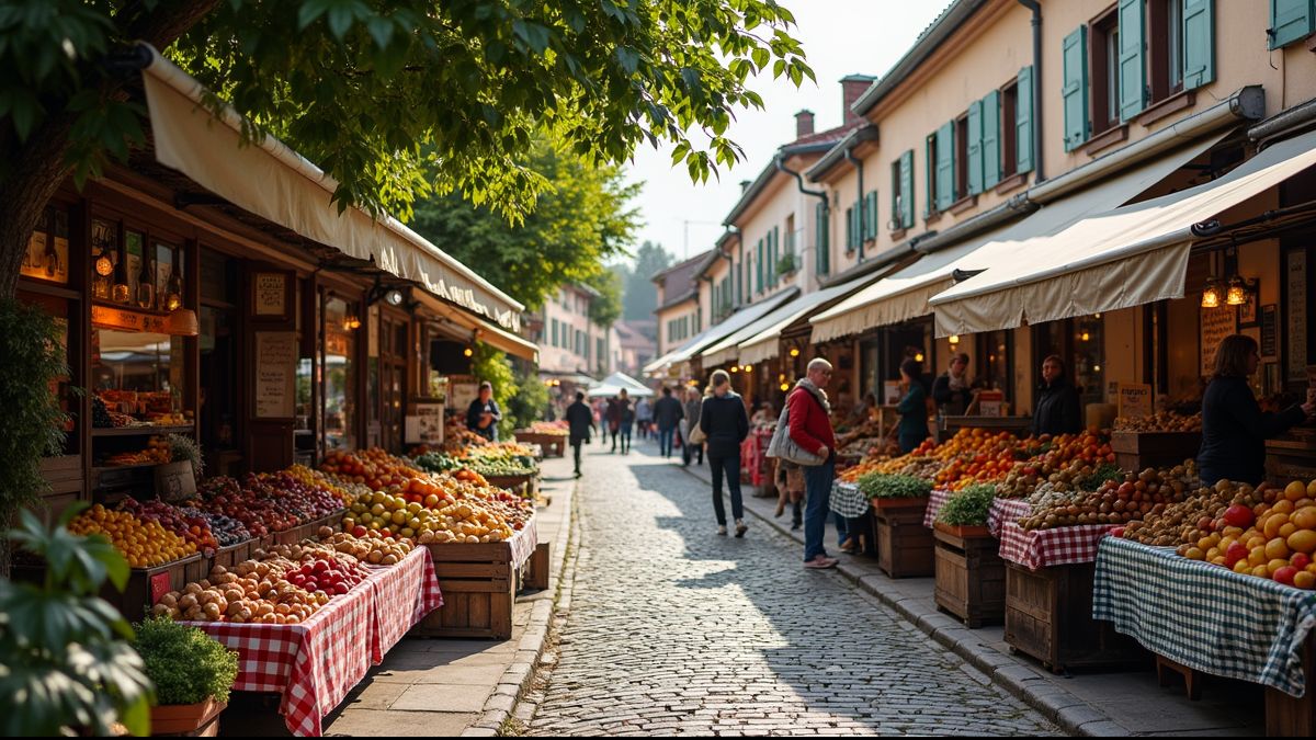 Lokale markt in Wallonië