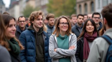 Mensen verzamelen zich voor bewustwording van stotteren in België