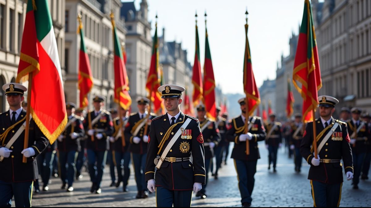 Militair defilé in Brussel