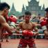 Muay Thai vechters voor Thaise tempels