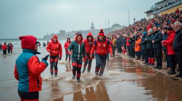 Nieuwjaarsduik in Oostende