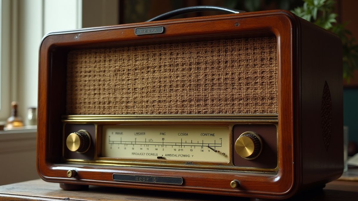 Oude radio met vintage uitstraling