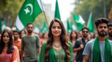 Parade ter viering van Pakistaanse Onafhankelijkheidsdag