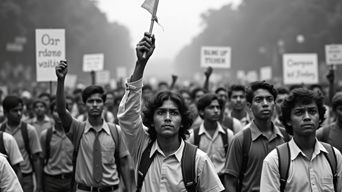 Protesten in Dhaka in 1952