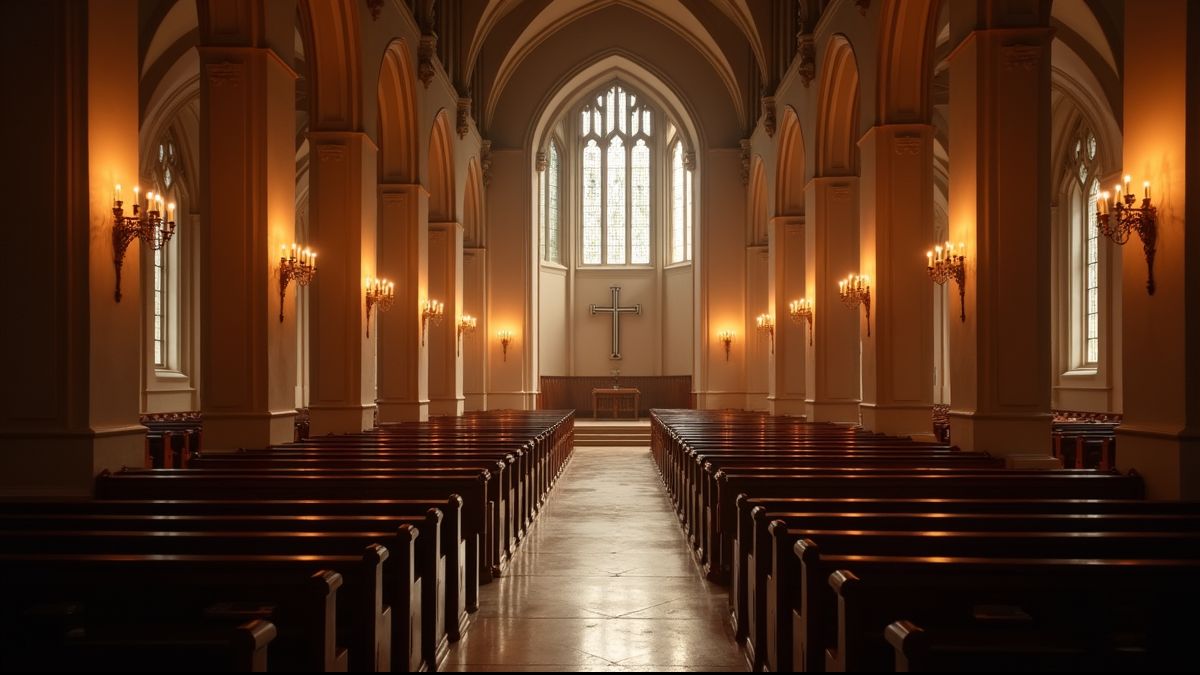 Serene church interior on Stille Zaterdag