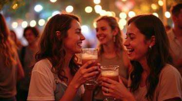 Sociale bijeenkomst met alcoholvrije drankjes in België