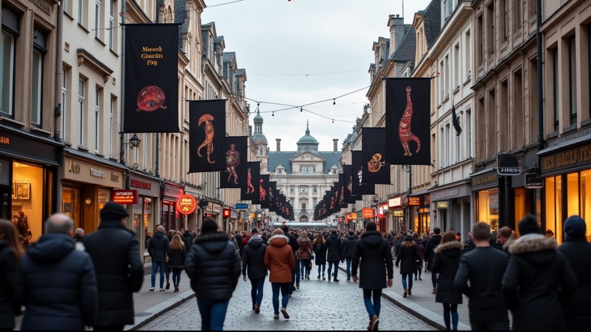 Straten van België met Black Friday-banners