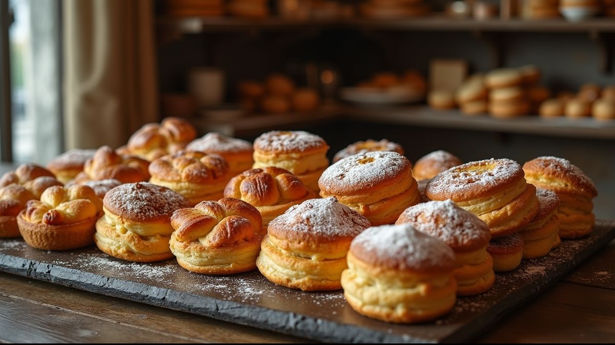 Vintage patisserie met historische gebakjes.