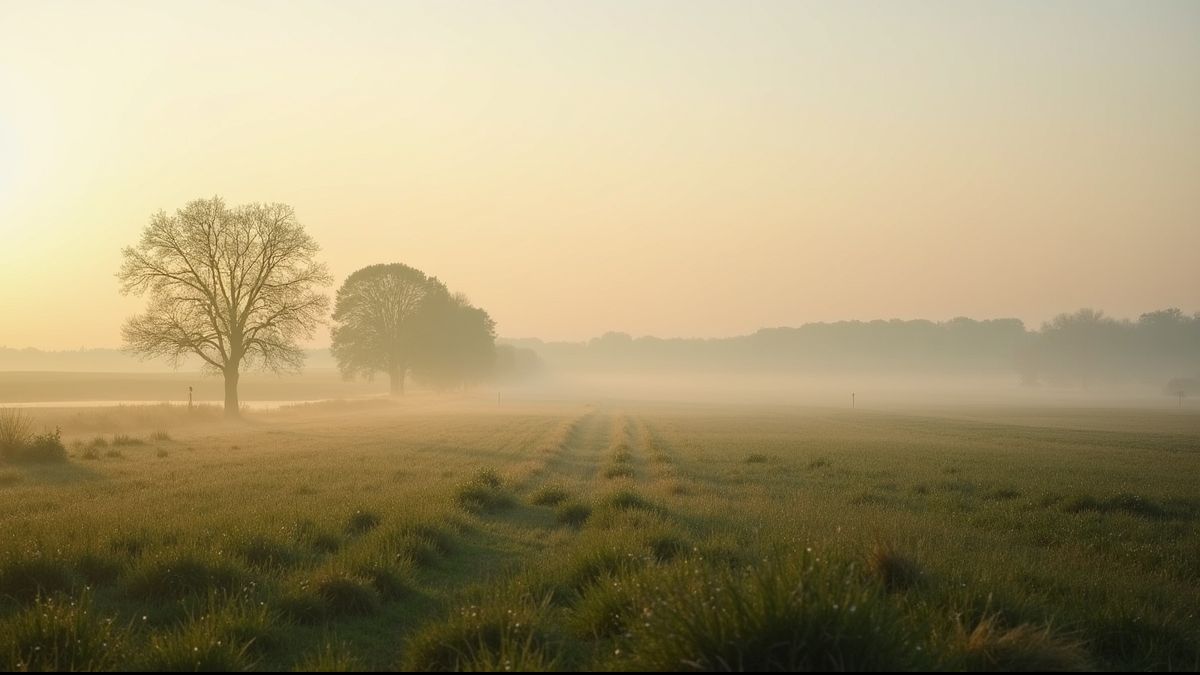 Vredig Belgisch landschap op Stille Zaterdag