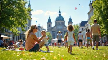 Zomers tafereel in België